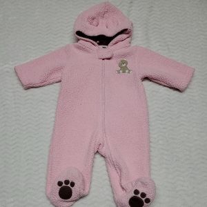 Carters Baby Girl Winter Fleese suit Pink 6m cold weather